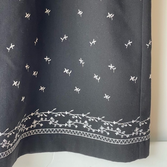 ColdWater Creek Women Petite Plus Size XL Black Floral Embroidered Maxi Skirt - Picture 7 of 11